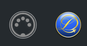 MIDI activity indicator in the top-right corner of the front window